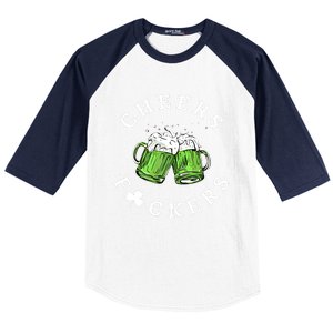 Cheers Fckers St Patricks Day Great Gift Baseball Sleeve Shirt