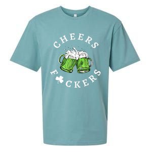 Cheers Fckers St Patricks Day Great Gift Sueded Cloud Jersey T-Shirt