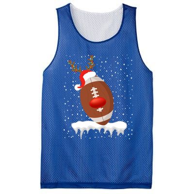 Christmas Football Santa Hat Reindeer Xmas Lights Holiday Funny Gift Mesh Reversible Basketball Jersey Tank