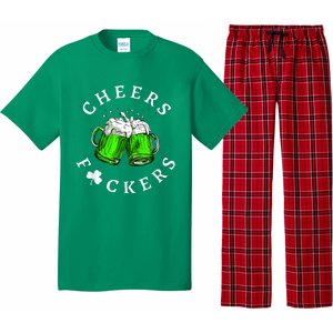 Cheers Fckers' St Patricks Day Men Women Beer Drinking Funny Pajama Set