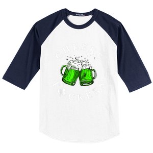 Cheers Fckers' St Patricks Day Men Women Beer Drinking Funny Baseball Sleeve Shirt