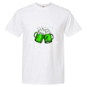 Cheers Fckers' St Patricks Day Men Women Beer Drinking Funny Garment-Dyed Heavyweight T-Shirt