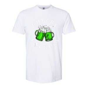 Cheers Fckers' St Patricks Day Men Women Beer Drinking Funny Softstyle CVC T-Shirt