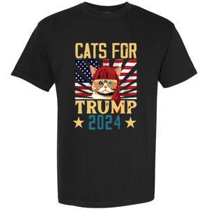 Cat For Trump 2024 Garment-Dyed Heavyweight T-Shirt