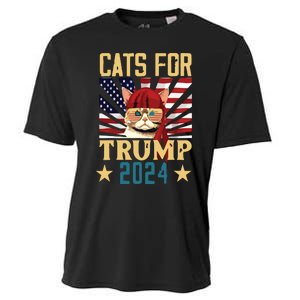 Cat For Trump 2024 Cooling Performance Crew T-Shirt