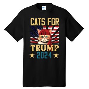 Cat For Trump 2024 Tall T-Shirt