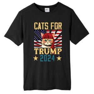 Cat For Trump 2024 Tall Fusion ChromaSoft Performance T-Shirt