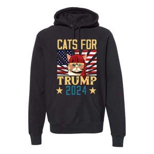 Cat For Trump 2024 Premium Hoodie