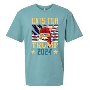 Cat For Trump 2024 Sueded Cloud Jersey T-Shirt