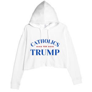 Catholics For Trump Usa Election Crop Fleece Hoodie