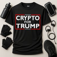 Crypto For Trump President Election 2024 Pro Cryptocurrency Cooling Performance Crew T-Shirt