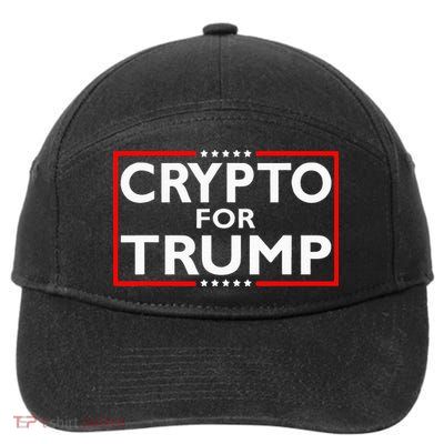 Crypto For Trump President Election 2024 Pro Cryptocurrency 7-Panel Snapback Hat
