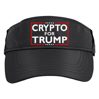 Crypto For Trump President Election 2024 Pro Cryptocurrency Adult Drive Performance Visor