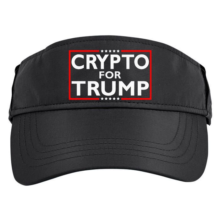 Crypto For Trump President Election 2024 Pro Cryptocurrency Adult Drive Performance Visor
