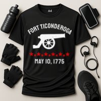 Capture Fort Ticonderoga Cannon Revolutionary War Cooling Performance Crew T-Shirt