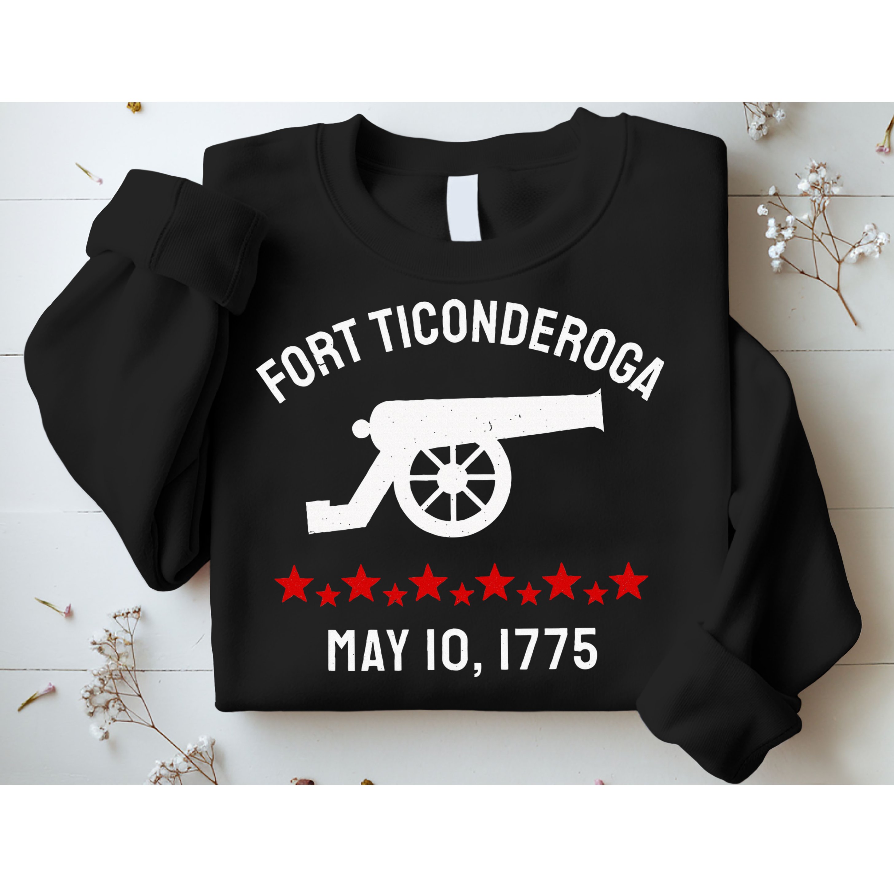 Capture Fort Ticonderoga Cannon Revolutionary War Sweatshirt