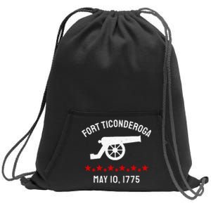 Capture Fort Ticonderoga Cannon Revolutionary War Sweatshirt Cinch Pack Bag