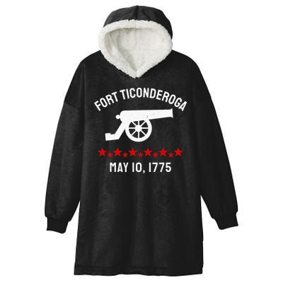 Capture Fort Ticonderoga Cannon Revolutionary War Hooded Wearable Blanket