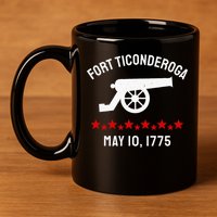 Capture Fort Ticonderoga Cannon Revolutionary War 11oz C Handle Ceramic Mug