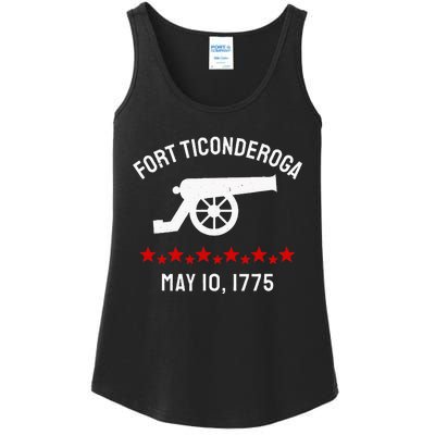 Capture Fort Ticonderoga Cannon Revolutionary War Ladies Essential Tank