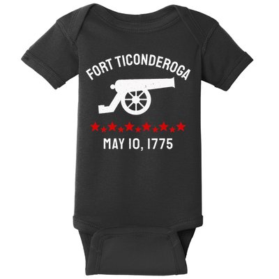 Capture Fort Ticonderoga Cannon Revolutionary War Baby Bodysuit