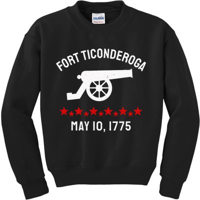 Capture Fort Ticonderoga Cannon Revolutionary War Kids Sweatshirt