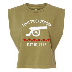 Capture Fort Ticonderoga Cannon Revolutionary War Garment-Dyed Women's Muscle Tee