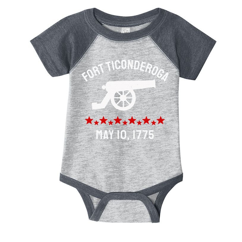 Capture Fort Ticonderoga Cannon Revolutionary War Infant Baby Jersey Bodysuit