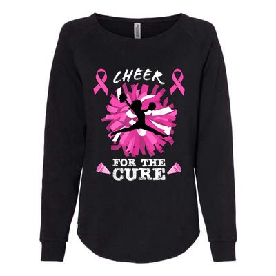 Cheer For The Cure Breast Cancer Awareness Month Cheerleader Womens California Wash Sweatshirt