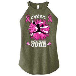 Cheer For The Cure Breast Cancer Awareness Month Cheerleader Women's Perfect Tri Rocker Tank