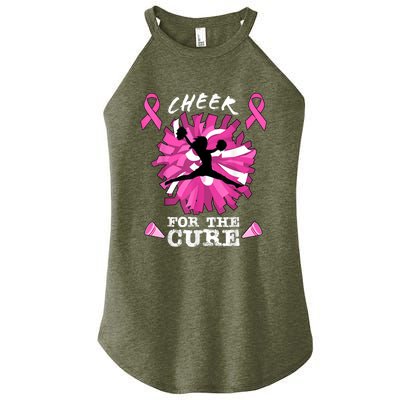 Cheer For The Cure Breast Cancer Awareness Month Cheerleader Women's Perfect Tri Rocker Tank