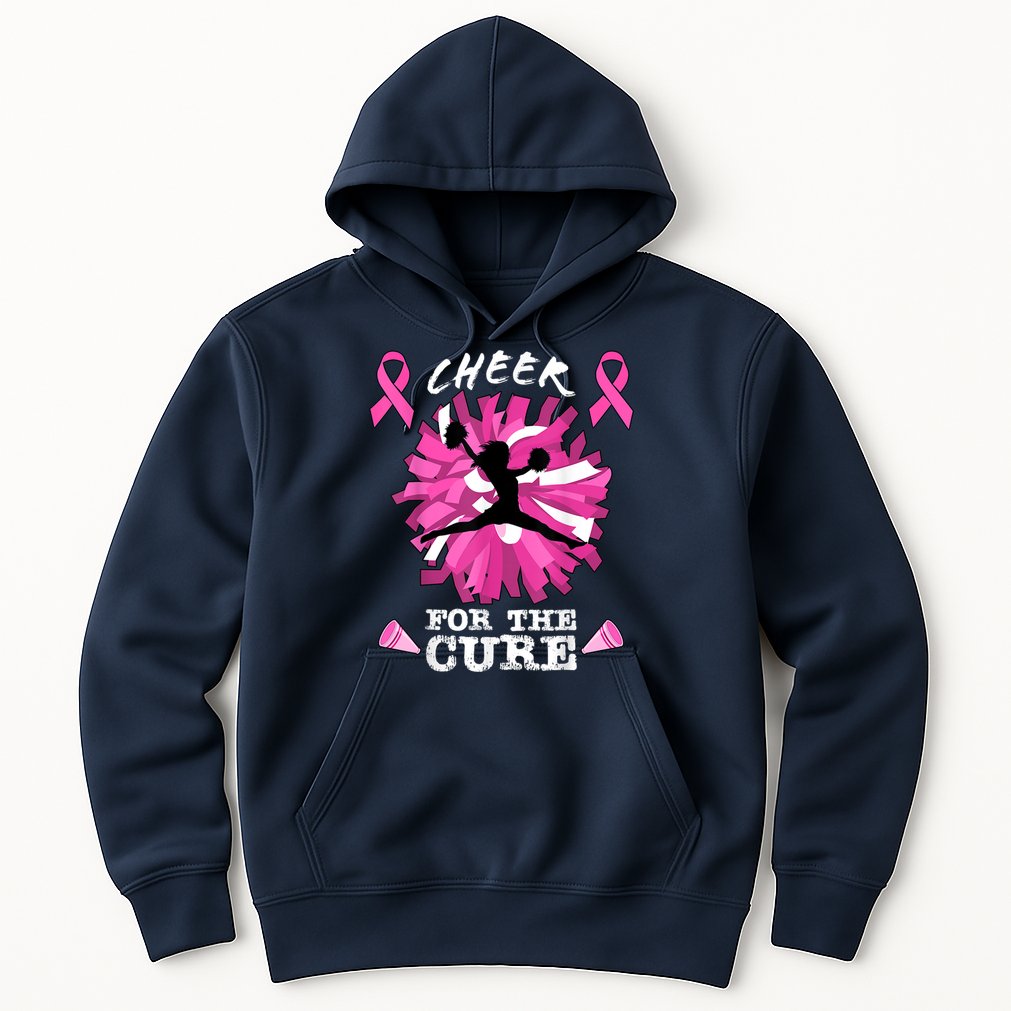 Cheer For The Cure Breast Cancer Awareness Month Cheerleader Hoodie