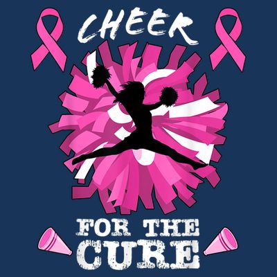 Cheer For The Cure Breast Cancer Awareness Month Cheerleader T-Shirt