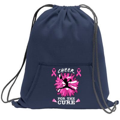 Cheer For The Cure Breast Cancer Awareness Month Cheerleader Sweatshirt Cinch Pack Bag