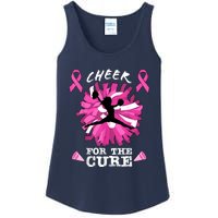 Cheer For The Cure Breast Cancer Awareness Month Cheerleader Ladies Essential Tank