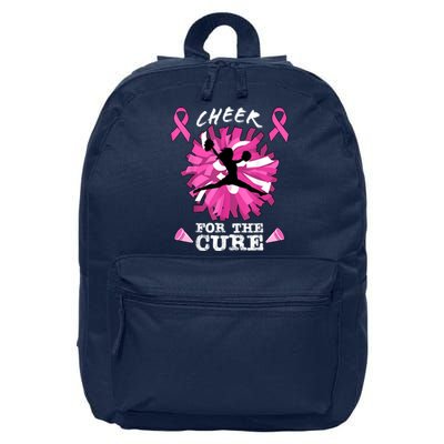 Cheer For The Cure Breast Cancer Awareness Month Cheerleader 16 in Basic Backpack