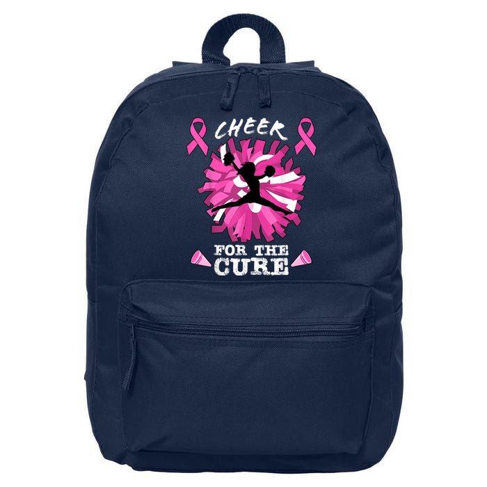 Cheer For The Cure Breast Cancer Awareness Month Cheerleader 16 in Basic Backpack