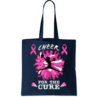 Cheer For The Cure Breast Cancer Awareness Month Cheerleader Tote Bag