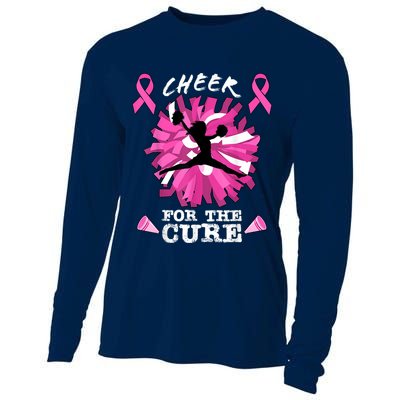Cheer For The Cure Breast Cancer Awareness Month Cheerleader Cooling Performance Long Sleeve Crew