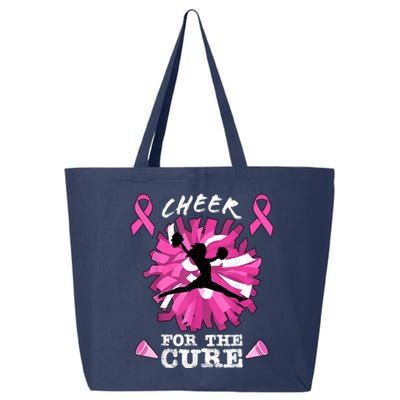 Cheer For The Cure Breast Cancer Awareness Month Cheerleader 25L Jumbo Tote