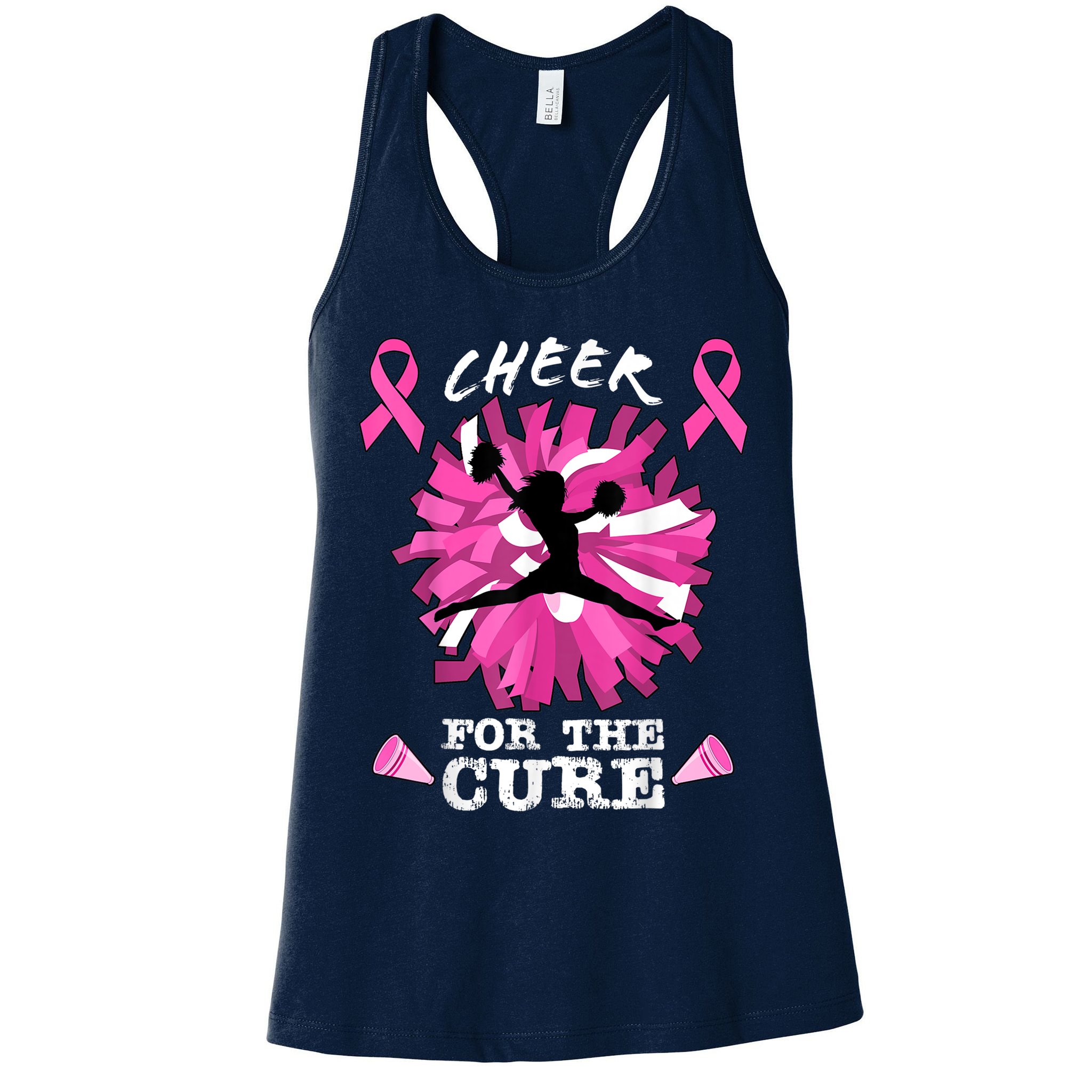 Cheer For The Cure Breast Cancer Awareness Month Cheerleader Womens Tank Top