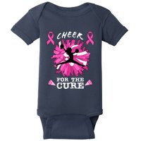 Cheer For The Cure Breast Cancer Awareness Month Cheerleader Baby Bodysuit