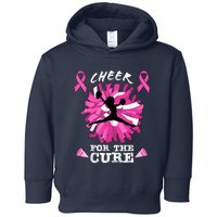 Cheer For The Cure Breast Cancer Awareness Month Cheerleader Toddler Hoodie