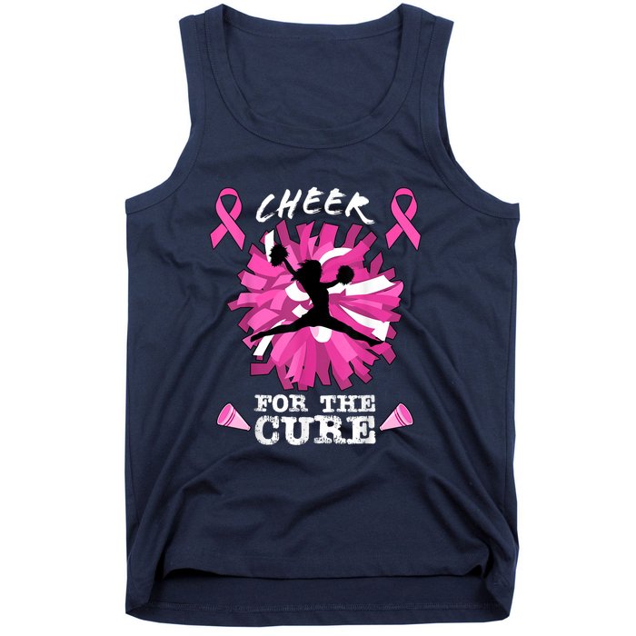 Cheer For The Cure Breast Cancer Awareness Month Cheerleader Tank Top