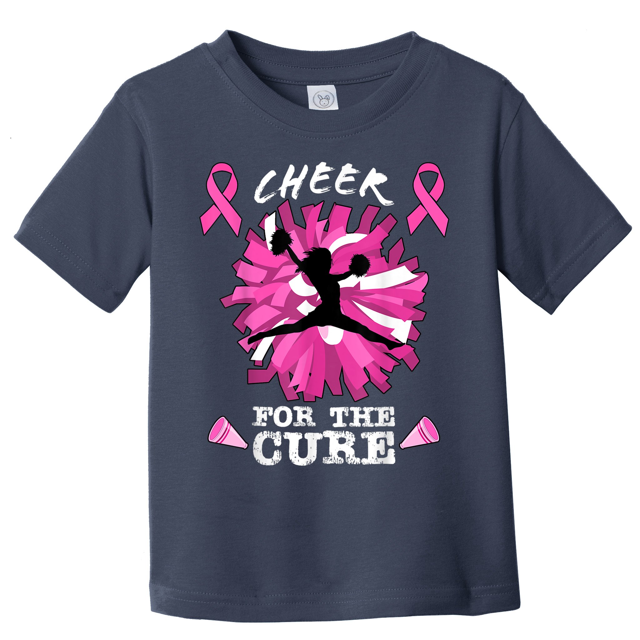 Cheer For The Cure Breast Cancer Awareness Month Cheerleader Toddler T-Shirt