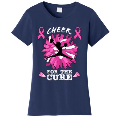 Cheer For The Cure Breast Cancer Awareness Month Cheerleader Women's T-Shirt