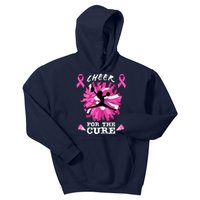 Cheer For The Cure Breast Cancer Awareness Month Cheerleader Kids Hoodie