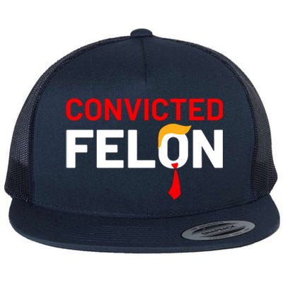 Convicted Felon Trump Flat Bill Trucker Hat