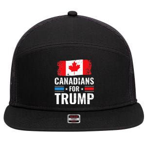 Canadians For Trump Pro Trump 2020 Supporter Gift 7 Panel Mesh Trucker Snapback Hat