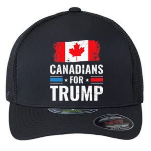 Canadians For Trump Pro Trump 2020 Supporter Gift Flexfit Unipanel Trucker Cap